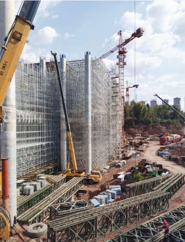 重庆脚手架租赁-保税港Q分区市政道路项目